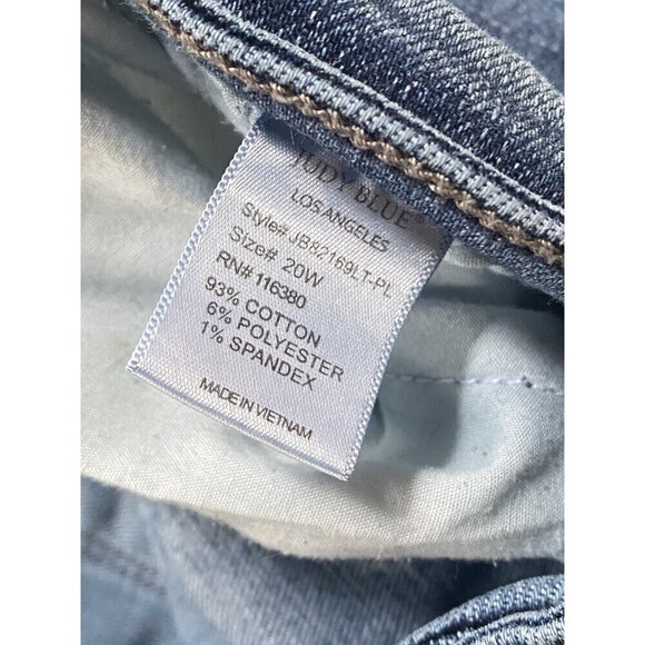 Judy Blue 20W Denim Boyfriend Fit Distressed Jeans Women's - Picture 4 of 9